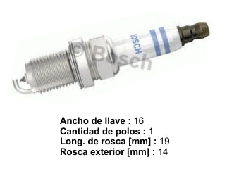 BUJIAS DE ENCENDIDO VOLKSWAGEN BORA 1.8 T-2.0 8V 05/../PASSAT 1.8 98/../SHARAN 1.8 20V / AUDI A3/A4/TT 1.8 T - PACK X10