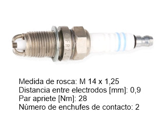 BUJIAS DE ENCENDIDO FIAT PALIO/SIENA/STRADA/IDEA 1.6 16V / VOLKSWAGEN BORA/VENTO 2.0 8V/GOLF 1.6 16V-2.0/PASSAT 1.8 - PACK X10