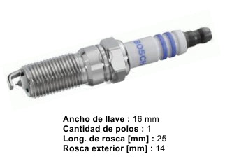 BUJIAS DE ENCENDIDO FORD FOCUS 1.8 16V-2.0 16V/FOCUS II 1.6 16V/MONDEO 1.8 16V-2.0 16V 93/00/RANGER 2.5 11/.. - PACK X10