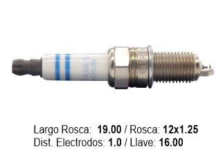 BUJIAS DE ENCENDIDO FIAT TIPO 1.6 18/20 / CHEVROLET SPARK 1.2 16/18 DOBLE IRIDIO - PACK X10