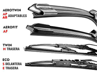 ESCOBILLAS ESCOBILLA 28 PULGADAS METAL WIPER / CONECTORES GANCHO/PIN LATERAL/BAYONETA_