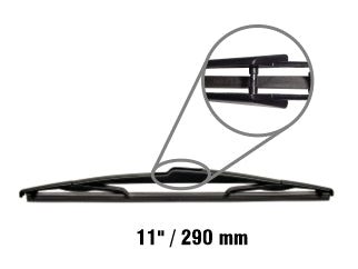 ESCOBILLAS TRASERAS ESCOBILLA TRASERA TWIN REAR 11 PULGADAS (290MM) / APLICACIONES ESPECIFICAS_