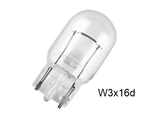 LAMPARAS DE LIVIANOS INCANDESCENTES LAMPARA INTERMITENTE DELANTERO Y TRASERO/TERCERA LUZ DE STOP/MARCHA ATRAS-12V 21W W3X16D-PURE LIGHT - PACK X10