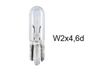 LAMPARAS DE LIVIANOS INCANDESCENTES LAMPARA PATENTE - 12V 2.3W W2X4.6D - PURE LIGHT - PACK X10