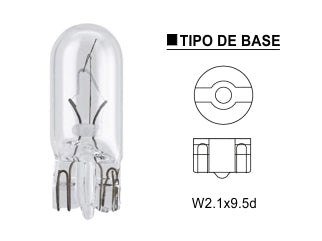 LAMPARAS DE CAMIONES INCANDESCENTES LAMPARA POSICION DELANTERA/TABLERO/SITUACION - 24V 3W W2.1x9.5D - TRUCKLIGHT - PACK X10