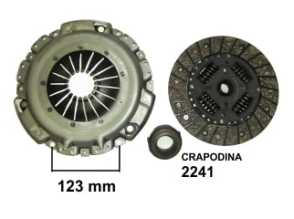 KIT DE EMBRAGUES LIVIANOS VOLKSWAGEN GOLF/BORA/NEW BEETLE / AUDI A3 2.0 8v 99/.. 215 MM/28 ESTRIAS CON CRAPODINA 2241_