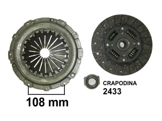 KIT DE EMBRAGUES LIVIANOS RENAULT CLIO/KANGOO/SANDERO/SYMBOL/LOGAN/MEGANE 1.5 DCI /DIAMETRO: 215 MM/26 ESTRIAS/CRAPODINA 2433_