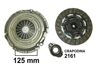 KIT DE EMBRAGUES LIVIANOS FORD ESCORT/FIESTA MOTOR 1.8D ../95 DIAMETRO: 220/215 MM / 17 ESTRIAS CON CRAPODINA 2161_