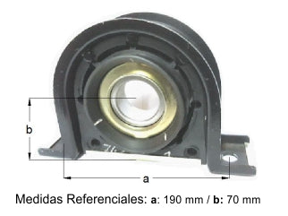 RODAMIENTOS DE CARDAN PESADOS FORD 1215/F14000 / VOLKSWAGEN CAMION / MERCEDES BENZ 1218/1518/1620 C/CHAPA DIAMETRO INTERIOR 45MM_