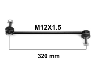 BIELETAS DE SUSPENSION PEUGEOT 406/607 / CITROEN C5 DELANTERA LARGO 320MM_