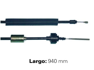 CABLES DE EMBRAGUE LIVIANOS VOLKSWAGEN PASSAT 1.8 81/87/GACEL/SENDA/CARAT/SANTANA/QUANTUM 1.8 ../89 HORQUILLA PLASTICA-L: 940MM