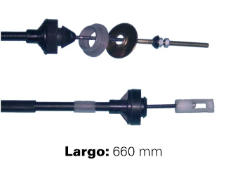 CABLES DE EMBRAGUE LIVIANOS PEUGEOT 205 1.8 XU7 - DIESEL CAJA BE3 07 - 89/.. LARGO 660 MM_