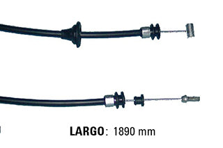 CABLES APERTURA CAPOT LIVIANOS FORD FIESTA/COURIER 96/02 SIN MANIJA - CON GUARDAPOLVO - LARGO 1890 MM_