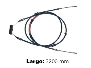 CABLES FRENO DE MANO LIVIANOS CHEVROLET CORSA/COMBO/TIGRA 93/97 FRENO TRASERO A CAMPANA-DOS CABLES UNIDOS CON CHAPA-LARGO 3200 MM