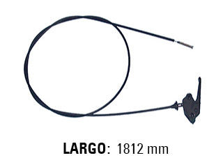 CABLES APERTURA CAPOT LIVIANOS PEUGEOT PARTNER / CITROEN BERLINGO 96/09 CON MANIJA Y GUARDAPOLVO - LARGO 1812 MM_