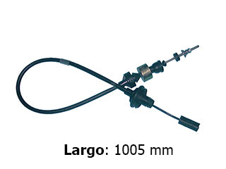 CABLES DE EMBRAGUE LIVIANOS PEUGEOT 206 2.0 16V EW10 - 2.0 HDI DW10 - ADAPTACION - REGULACION MANUAL - LARGO 1005 MM_