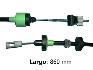 CABLES DE EMBRAGUE LIVIANOS VOLKSWAGEN GOL 1.0 1.4 11/14 HORQUILLA PLASTICA LARGO 860MM // OEM 377.721.335K_