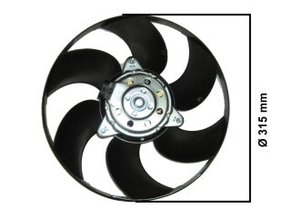 ELECTROVENTILADORES FIAT DUNA DIESEL 1.7 c/A.A. (MODELO NUEVO) ASPIRANTE DIAMETRO: 315 MM_