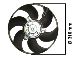 ELECTROVENTILADORES FIAT PALIO/SIENA/UNO 1.6 1.3 MOTOR FIRE. c/A.A ../04 ASPIRANTE DIAMETRO: 322 MM_