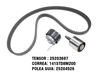 KIT DISTRIBUCION TENSOR+CORREA CHEVROLET ONIX 1.2 19/../TRACKER 1.2 T 20/.._
