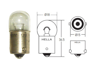 LAMPARAS DE LIVIANOS INCANDESCENTES LAMPARA POSICION TRAS/INTERMITENTE TRAS/STOP/MARCHA ATRAS/PATENTE - 12V 10W BA15S - PACK X10