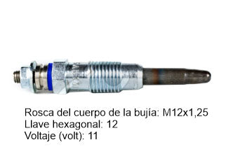BUJIAS INCANDESCENTES CITROEN BERLINGO 1.9 D MOTOR XUD9-D9B 99-03 - PACK X4