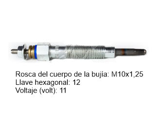 BUJIAS INCANDESCENTES HYUNDAI H1 / H 100 2,5 D - PACK X4