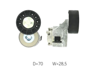 TENSORES ACCESORIOS PEUGEOT BOXEL 2.3 HDI / CITROEN JUMPER 2.3 HDI / FIAT DUCATO 2.3 JTD TENSOR AUTOMATICO POLY V 70X25_