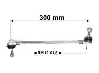 BIELETAS DE SUSPENSION CHEVROLET ONIX/SPIN/SONIC/COBALT/PRISMA LARGO 300MM_