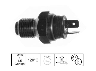 BULBOS TEMPERATURA DE AGUA VOLKSWAGEN GOL 1.9 D/SAVEIRO 1.6-1.9 D / TOYOTA COROLLA 1.8 2 PINES NEGRO_