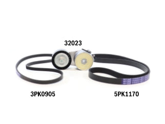 KIT ACCESORIOS TENSOR+CORREA FIAT PALIO/SIENA/GRAND SIENA/PUNTO/UNO/UNO WAY/IDEA/FIORINO 1.4 8V EVO/MOBI 1.0_