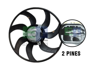 ELECTROVENTILADORES NISSAN KICKS 1.6 16V MT-AT 16/.. / SIN ENCAUZADOR / SOPLADOR / 2 PINES / OEM 214811HSEA_