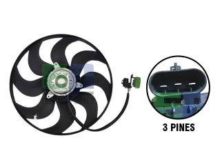 ELECTROVENTILADORES CHEVROLET SPIN/ONIX 2015/.. 3 PINES DIAM 390MM_