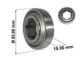 RODAMIENTOS AGRICOLAS LOMO BOMBE EJE HEXAGONAL 38.1X85X19/30_