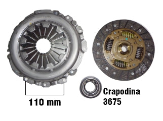 KIT DE EMBRAGUES LIVIANOS CHEVROLET SPARK 1.0 8V 09/.. DIAMETRO 184 MM - 18 ESTRIAS - CRAPODINA 3675_