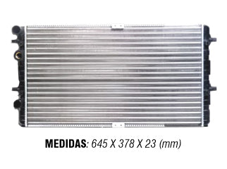 RADIADORES LIVIANOS VOLKSWAGEN POLO CLASSIC G3/CADDY G2 1.6-1.9 D 04/10 / C/AA / CAJA AT-MT / ALETADO / OEM 6K0121253AE_