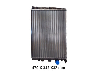 RADIADORES LIVIANOS VOLKSWAGEN GOL/SAVEIRO/COUNTRY 1.6-1.8-2.0 95/14 CON AA ALETADO 470X342X32MM_