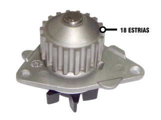 BOMBAS DE AGUA LIVIANOS PEUGEOT 206/207/208/PARTNER/CITROEN C3/FIAT QUBO/GRAND SIENA 1.4 8V 18 DIENTES_
