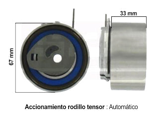 TENSORES DISTRIBUCION CHRYSLER PT CRUISER 2.4/CARAVAN / JEEP WRANGLER 2.4 TENSOR MOVIL C/ SOPORTE CORREA DISTRIB 67X8X33_