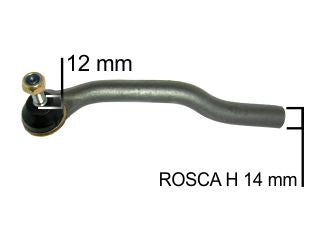 EXTREMOS DE DIRECCION LIVIANOS RENAULT DUSTER 11/../DUSTER OROCH/CAPTUR EXTREMO DE DIRECCION IZQUIERDO LARGO 221 MM - R14x1.5_