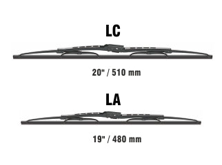 ESCOBILLAS KITS RENAULT DUSTER/DUSTER II/DUSTER OROCH / 20 PULGADAS LC + 19 PULGADAS LA_