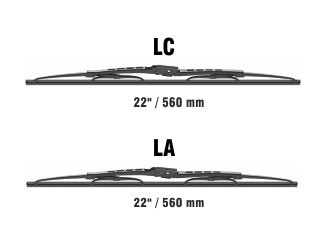 ESCOBILLAS KITS PEUGEOT PARTNER 98/02 / CITROEN BERLINGO 98/07(PORTON TRASERO) / 22 PULGADAS LC + 22 PULGADAS LA_