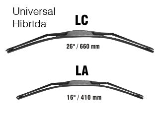 ESCOBILLAS KITS TOYOTA COROLLA X 14/18/COROLLA CROSS 22/../RAV4 IV 13/.. / 26 PULGADAS LC + 16 PULGADAS LA_