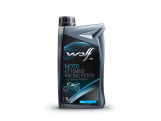 ACEITE MOTOS MOTOR ACEITE MOTOR SINTETICO WOLF MOTO 4T 10W50 RACING ESTER X 1 L - PACK X12