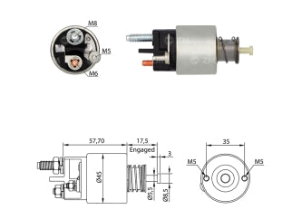 SOLENOIDES DE ARRANQUE RENAULT KWID 1.0 12V B4D 12V-M8-M8-M5_
