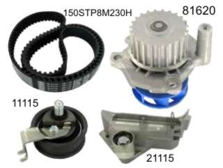KIT DISTRI TENSOR+CORREA+BOMBA VOLKSWAGEN BORA/GOLF IV/NEW BEETLE/SHARAN / AUDI A3 1.8 T INCLUYE BOMBA DE AGUA 81620_