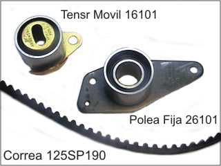 KIT DISTRIBUCION TENSOR+CORREA RENAULT R19/R21/CLIO MOTOR 1.7-1.8 88/96_