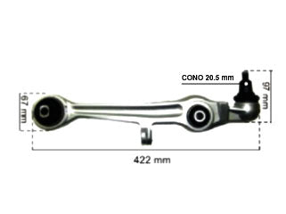 PARRILLAS DE SUSPENSION VOLKWAGEN PASSAT IV 01-.. / AUDI A4 97-02/A6 98-02/A8 97-00 INFERIOR DELANTERA AMBOS LADOS 16.5MM_