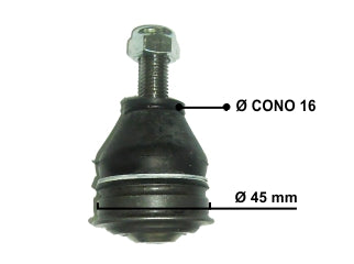 ROTULAS DE SUSPENSION VOLKSWAGEN AMAROK 10/.. ROTULA SUPERIOR DERECHA/IZQUIERDA PIVOTE 15.66 MM_