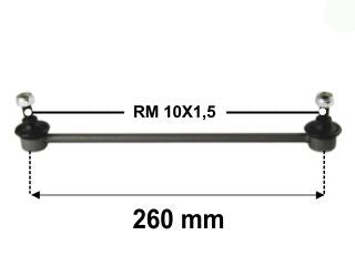 BIELETAS DE SUSPENSION RENAULT TWINGO 94/03 DELANTERA IZQUIERDA LARGO 256 MM_